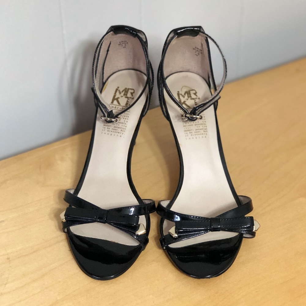 Black 3” Sandals with Ankle Straps